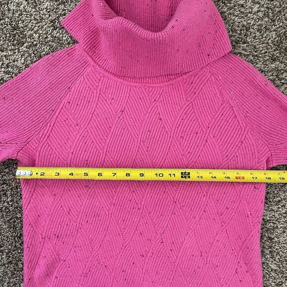 Talbots pink flecked turtleneck sweater women’s size Small - Picture 3 of 9